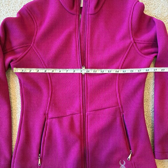 Women's Spyder Core Sweater Zip-up Jacket Fleece-lined Pink - Picture 8 of 10